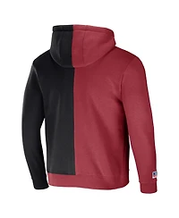Men's Nfl X Staple Cardinal, Black Arizona Cardinals Split Logo Pullover Hoodie