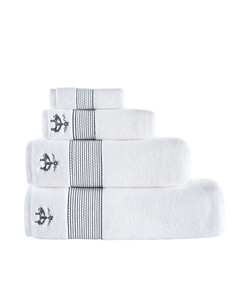 Brooks Brothers Rope Stripe Border Piece Turkish Cotton Hand Towel Set