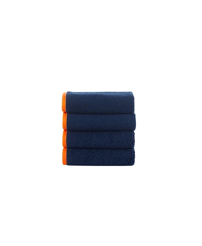 Brooks Brothers Contrast Frame 4 Piece Turkish Cotton Wash Towel Set