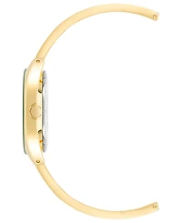 Anne Klein Women's Three-Hand Quartz Green and Gold-Tone Alloy Bangle Watch, 34mm