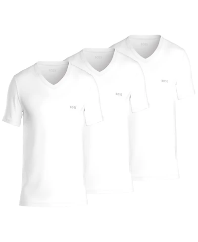 Boss by Hugo Men's 3-Pack Classic Solid V-Neck T-Shirts