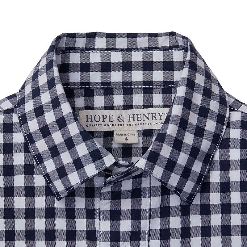 Hope & Henry Boys Poplin Button Down Shirt