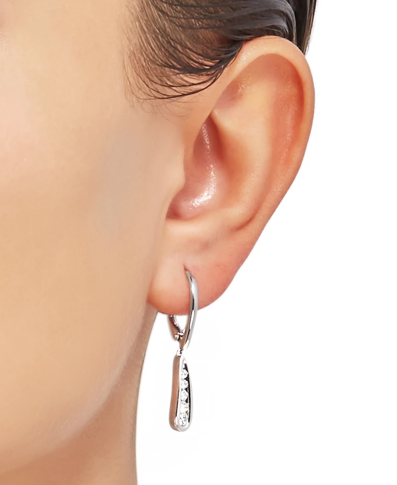 Forever Grown Diamonds Lab-Created Diamond Graduated Leverback Drop Earrings (1/3 ct. t.w.) in Sterling Silver