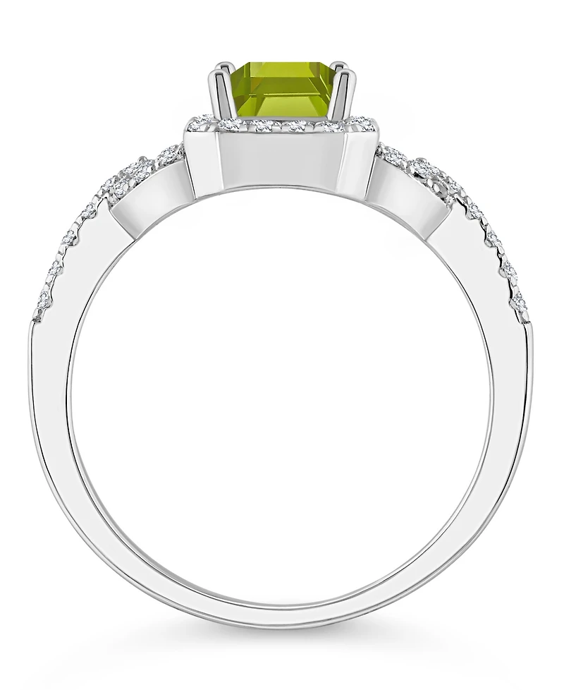 Macy's Topaz (1/3 ct. t.w.) Halo Ring Sterling Silver