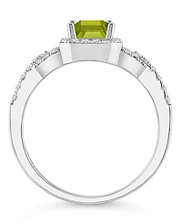 Macy's Topaz (1/3 ct. t.w.) Halo Ring Sterling Silver