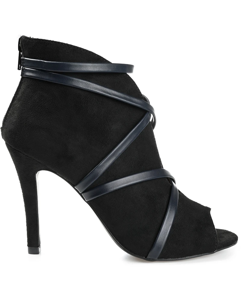 Journee Collection Women's Samara Peep Toe Stiletto Dress Booties