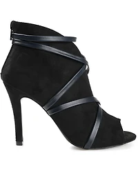 Journee Collection Women's Samara Peep Toe Stiletto Dress Booties