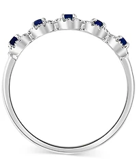 Lali Jewels Sapphire (1/3 ct. t.w.) & Diamond (1/6 Cluster Band 14k Rose Gold or White