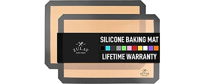 (2 Pack) Silicone Baking Mat Sheet Set - Reusable Nonstick