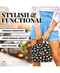 Insulated Tote Lunch Bag With Soft Padded Handles