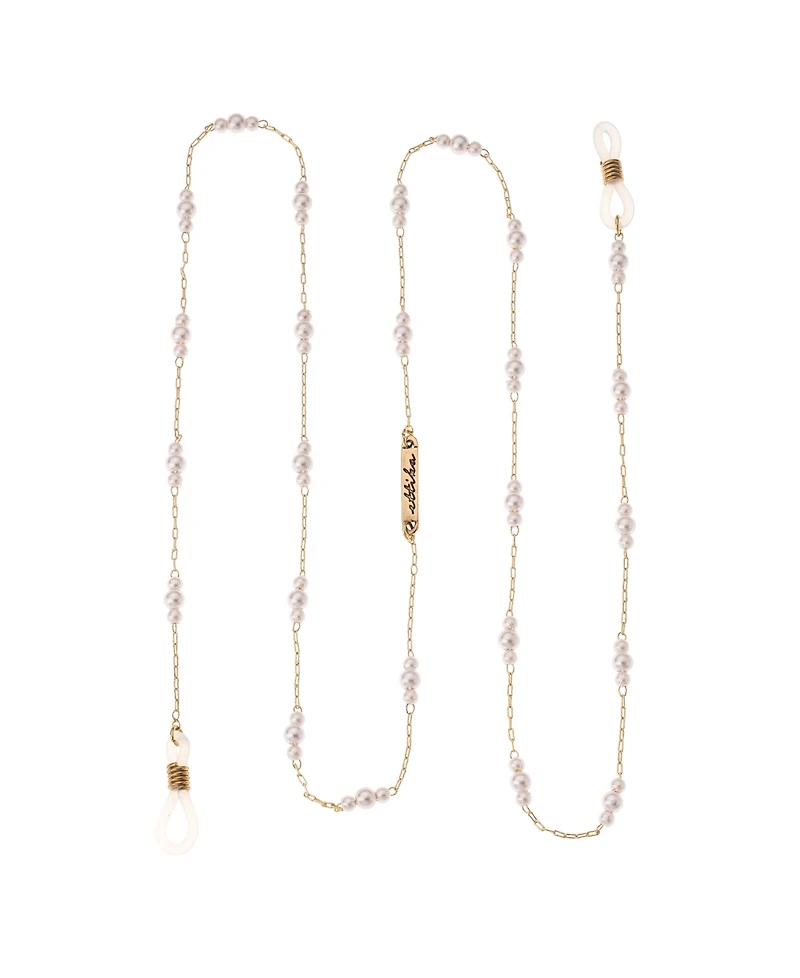 Ettika Women's 18k Gold Plated Imitation Pearl Moments Glasses Chain