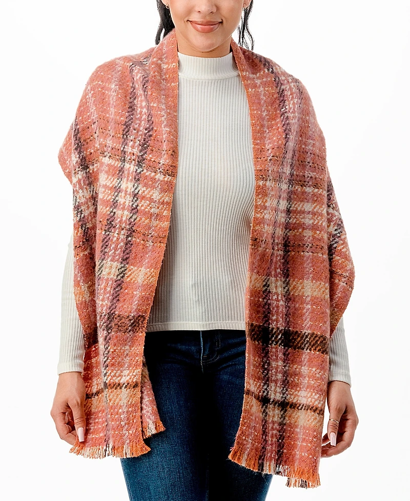 Marcus Adler Women's Ultra Cozy Fringed Plaid Scarf