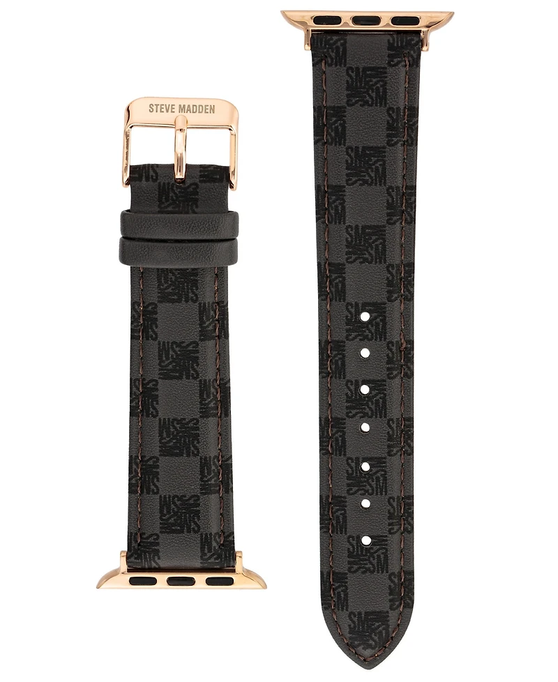 Steve Madden Women's Faux Leather Band designed for Apple Watch 42mm (Series 10) & 38/40/41mm