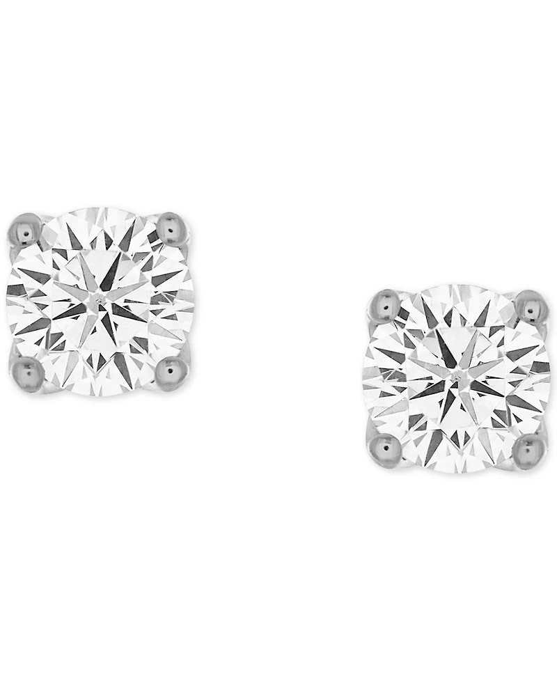 Alethea Certified Diamond Stud Earrings (1 ct. t.w.) in 14k White Gold featuring diamonds with the De Beers Code of Origin, Created for Macy's