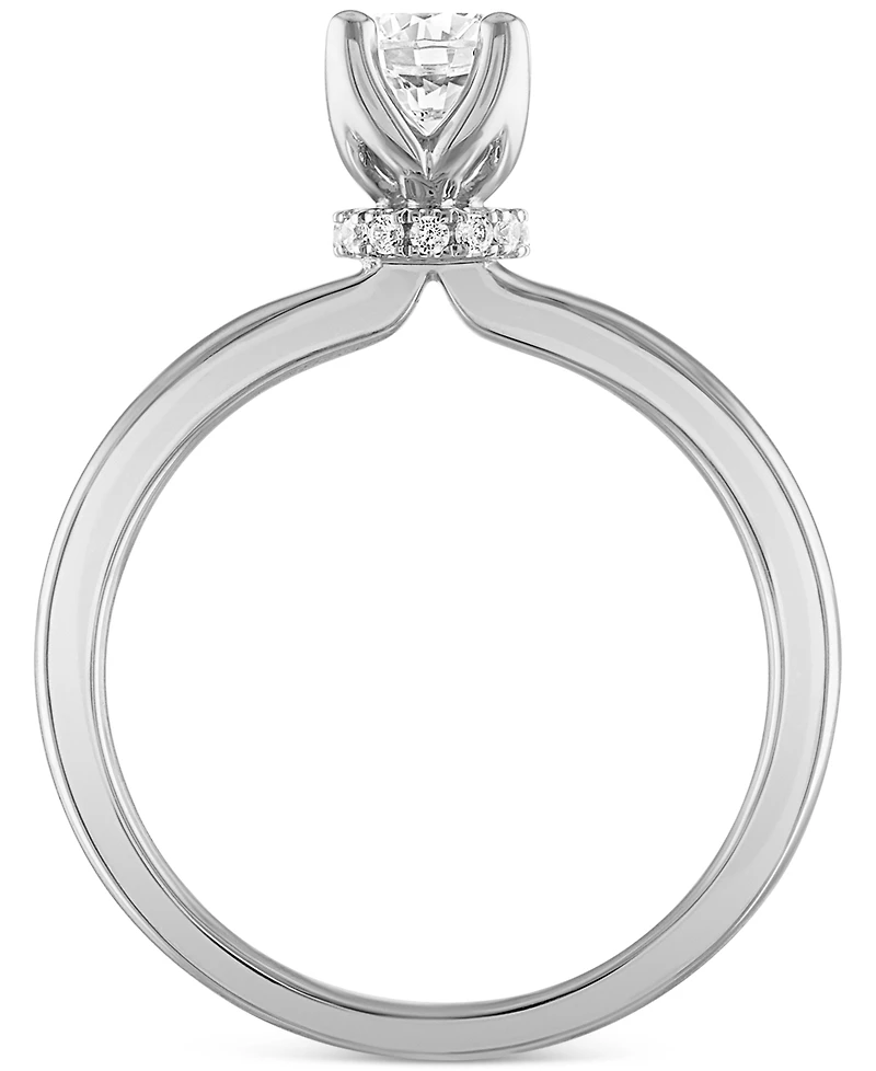 Alethea Certified Diamond Solitaire Engagement Ring (1/2 ct. t.w.) in 14k White Gold featuring diamonds with the De Beers Code of Origin, Created for