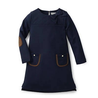 Hope & Henry Baby Girls Quilted Ponte Riding Dress