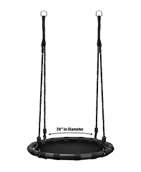 Sorbus Fabric Spinner Swing 24 inch diameter black