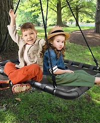 Sorbus Kids Rectangular Platform Swing - Black