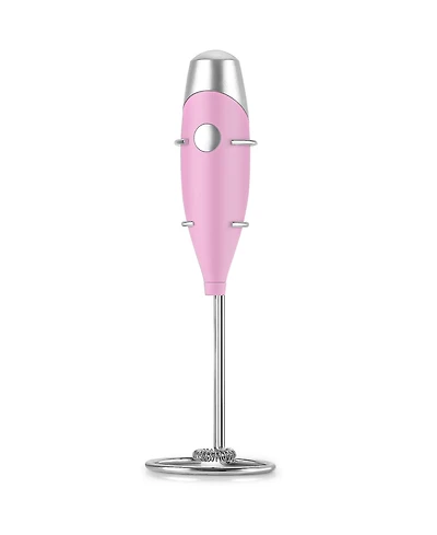 Milk Boss Portable Coffee Frother Handheld Whisk Mixer with 16-Piece Stencils