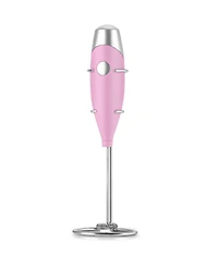 Milk Boss Portable Coffee Frother Handheld Whisk Mixer with 16-Piece Stencils
