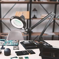 Brightech Lightview Pro 33 in. Dimmable Magnifying Led Desk Clamp Lamp (2.25X)