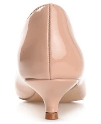 Journee Collection Women's Rumi Pointed Toe Kitten Heel Pumps