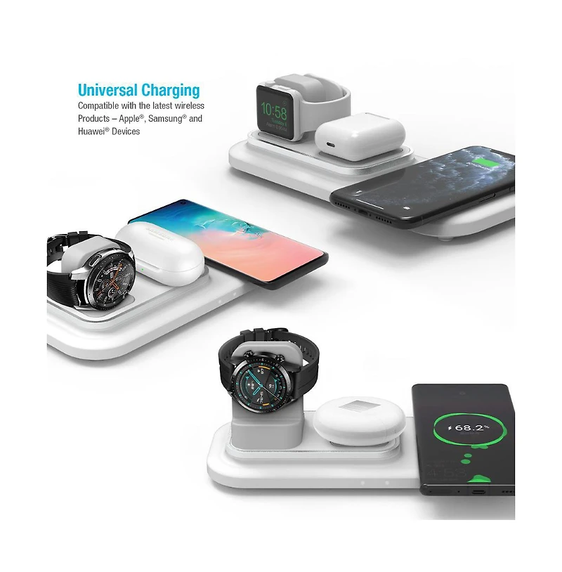 Trio 3-in-1 Qi Wireless Charger