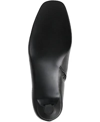 Journee Collection Women's Kelssa Square Toe Kitten Heel Dress Booties