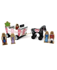 Jack Rabbit Creations, Inc. Wooden Magnetic Princess Carriage Play Set