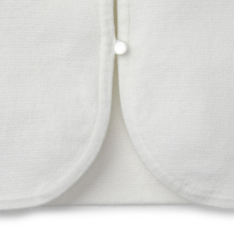 Hope & Henry Girls Cropped Curved Hem Cardigan