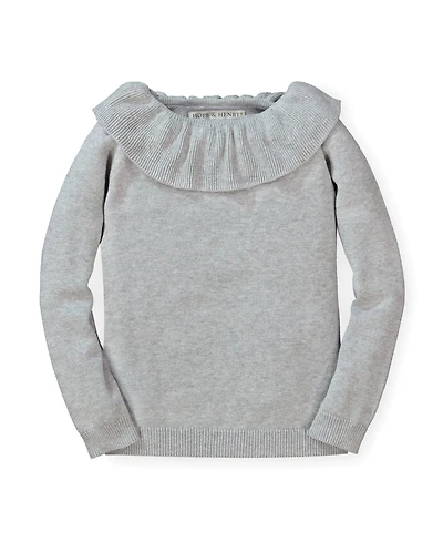 Hope & Henry Baby Girls Ruffle Collar Sweater