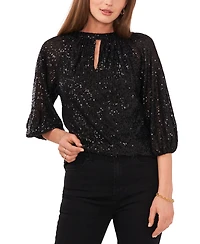 Vince Camuto Women's Keyhole Detail Raglan Sleeve Top