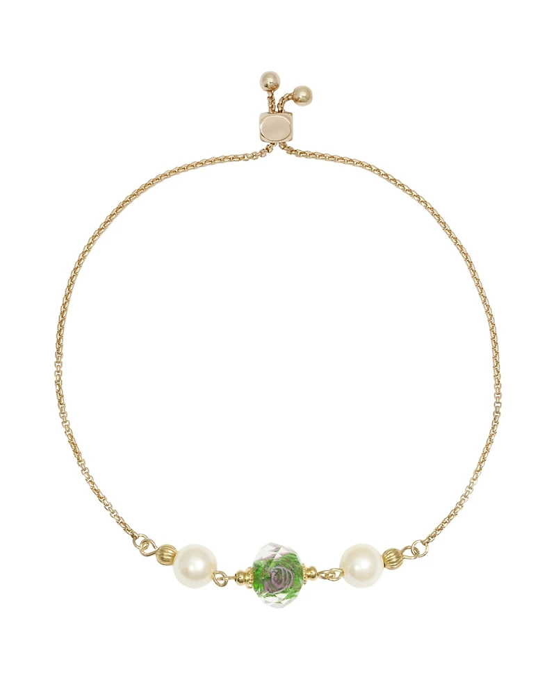 2028 Crystal and Imitation Pearl Bracelet