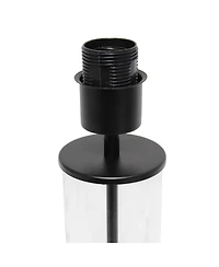 Simple Designs Encased Metal and Clear Glass Table Lamp