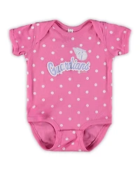 Infant Boys and Girls Soft As A Grape Pink, Purple Cleveland Guardians 3-Pack Rookie Bodysuit Set