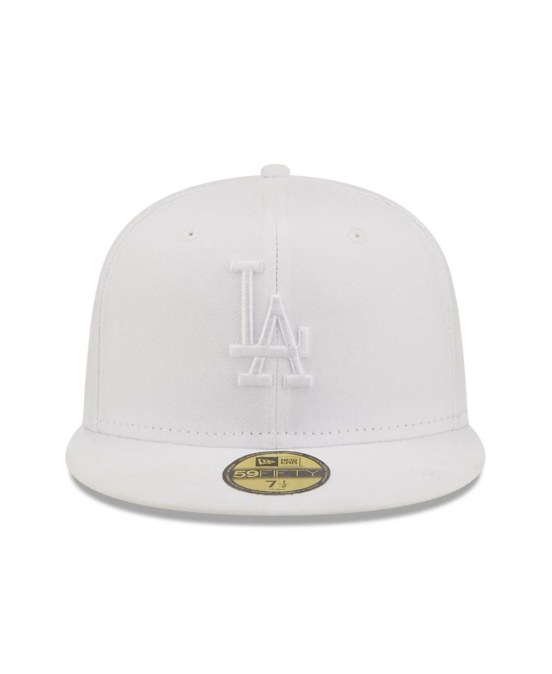 Men's New Era Los Angeles Dodgers White on 59FIFTY Fitted Hat
