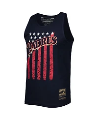 Men's Mitchell & Ness Navy San Diego Padres Cooperstown Collection Stars and Stripes Tank Top
