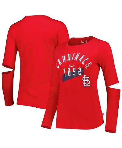 Women's Touch Red St. Louis Cardinals Formation Long Sleeve T-shirt