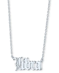 Diamond Accent Zodiac Name 18" Pendant Necklace in Sterling Silver or 14k Gold-Plated Sterling Silver