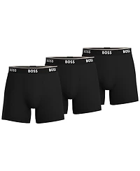 Boss by Hugo Men's 3-Pack Solid Boxer Briefs