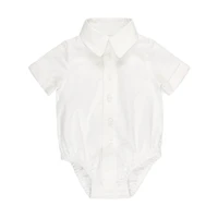 Hope & Henry Baby Girls Short Sleeve Woven Bodysuit