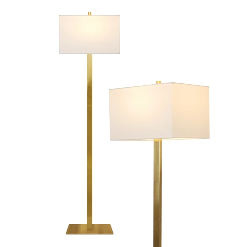 Stella 60" Led Standing Floor Lamp with Rectangular Shade