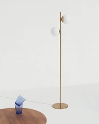 Sphere 65" Led Modern Tree Floor Lamp with Frosted Globes