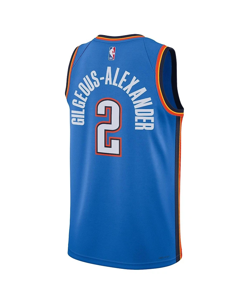 Men's Nike Shai Gilgeous-Alexander Blue Oklahoma City Thunder Swingman Jersey - Icon Edition