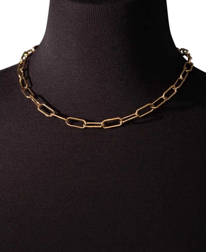 Lola Ade 18k Gold-Plated Stainless Steel Paperclip Chain 18" Collar Necklace