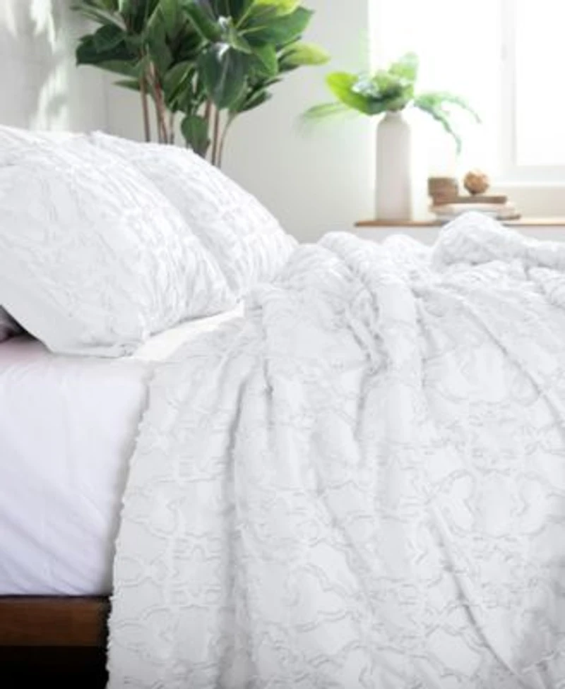 Southshore Fine Linens Stella Clipped Jacquard Comforter Set
