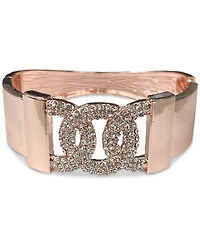 Guess Rose Gold-Tone Pave Bangle Bracelet