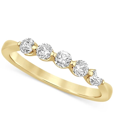 Diamond Five Stone Band (1/2 ct. t.w.) 14k White or Yellow Gold