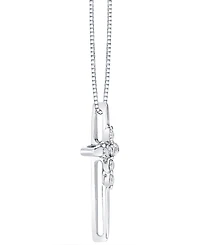 Sirena Diamond Cross 18" Pendant Necklace (1/8 ct. t.w.) 14k White or Yellow Gold