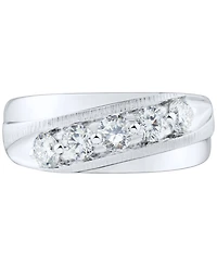 Grown With Love Men's Lab Diamond Diagonal Band (1 ct. t.w.) 10k Gold